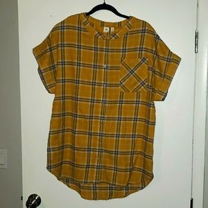 Yellow Plaid Shirt